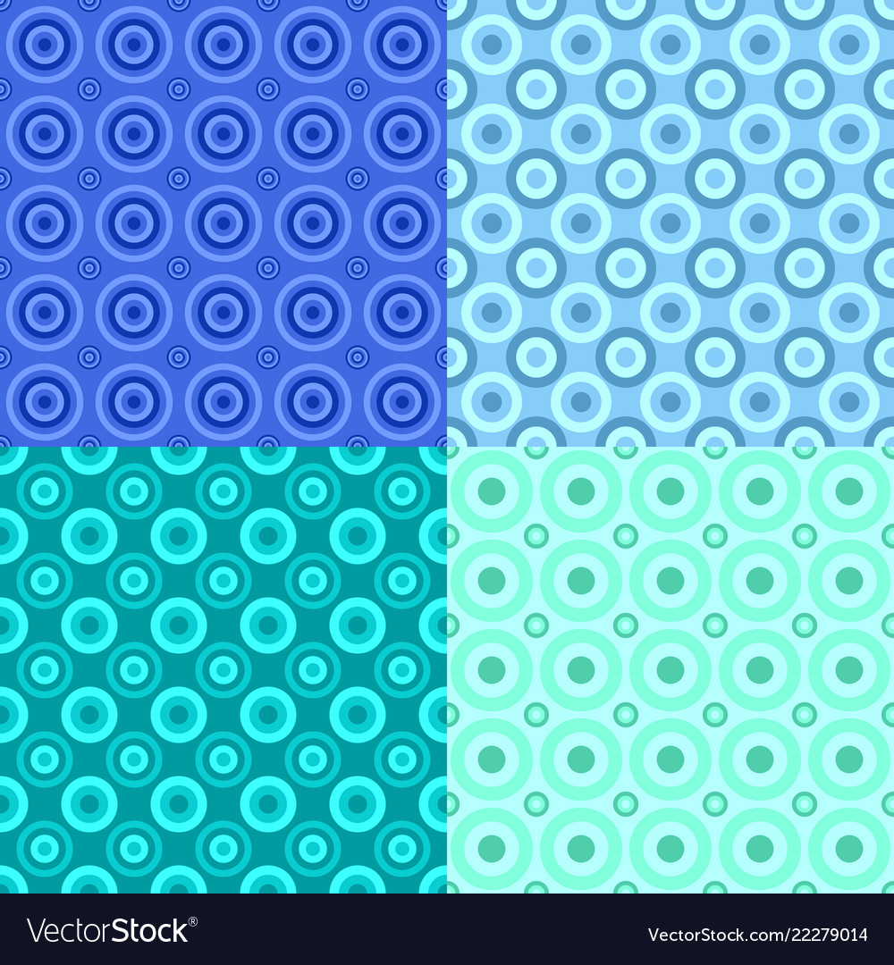 Abstract seamless circle pattern background sets