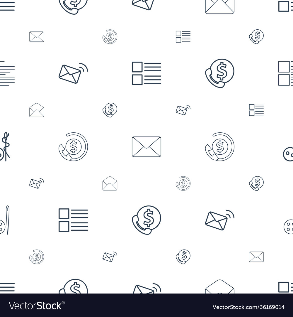 Buttons icons pattern seamless white background