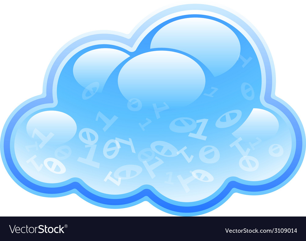 Cloud computing vector image Cloud computing