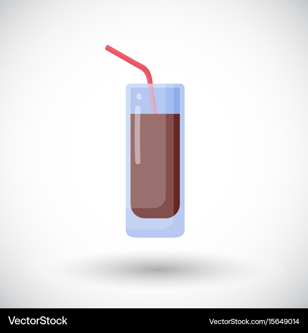 Cola flat icon Royalty Free Vector Image - VectorStock