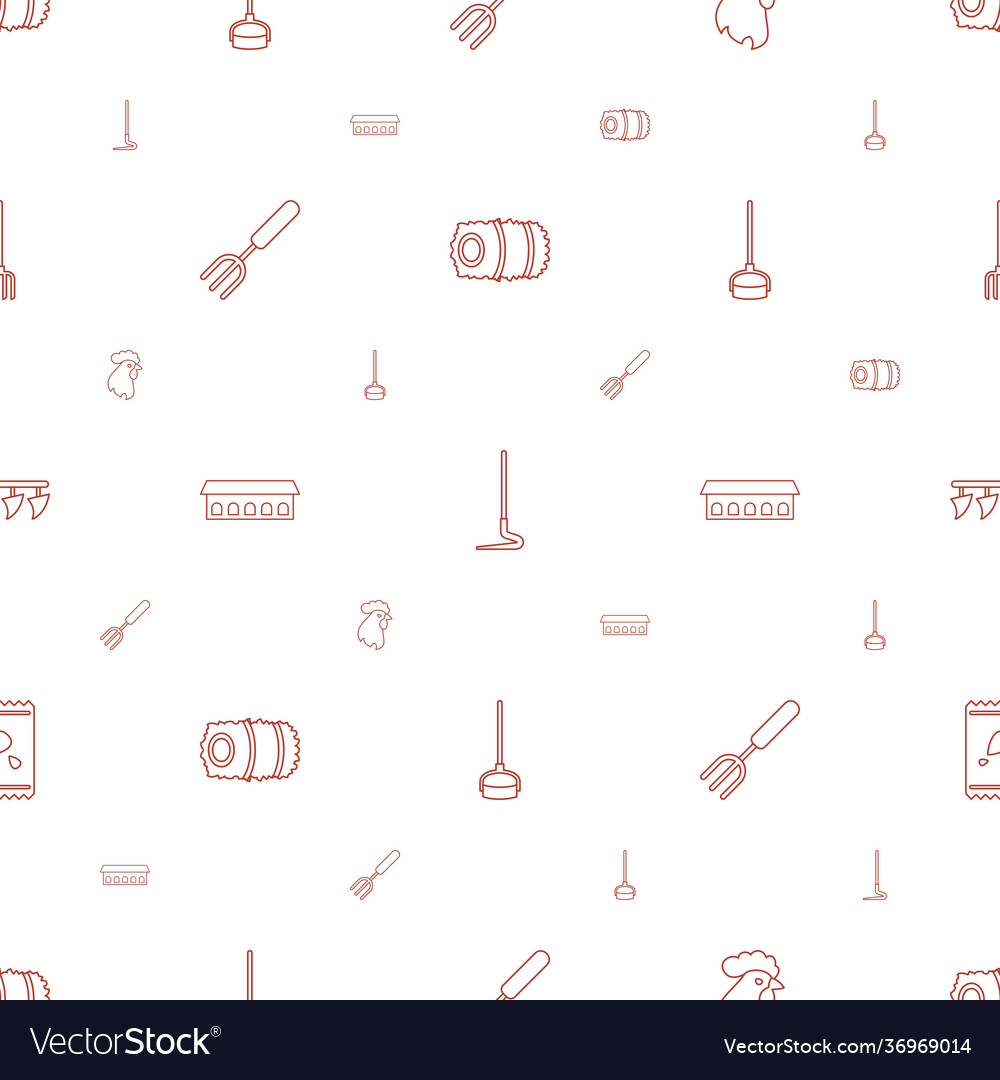 Farming icons pattern seamless white background