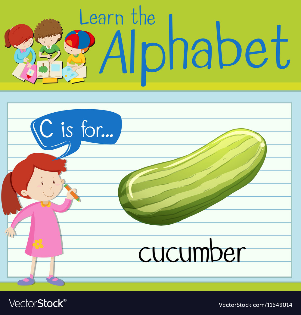 Flashcard letter c is for cucumber