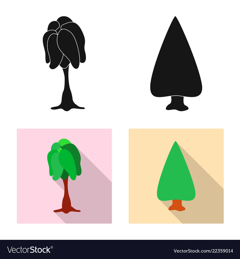 Isolated object of tree and nature logo set