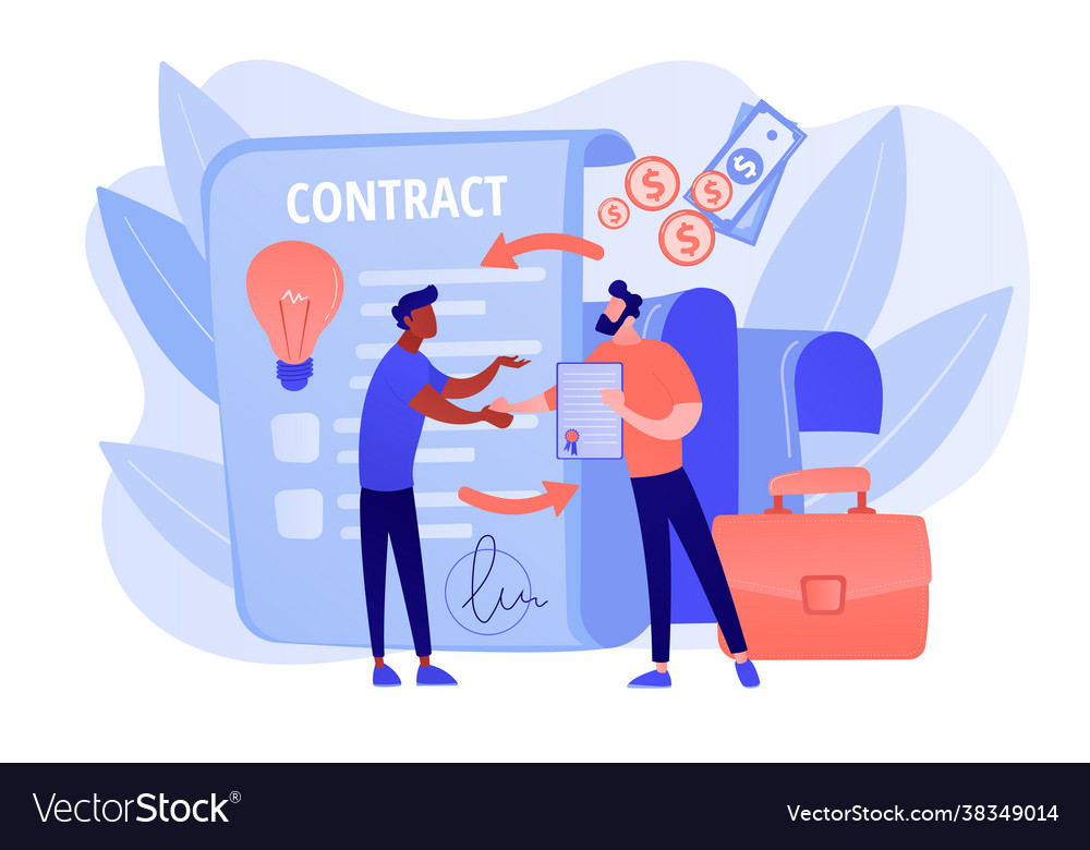 Licensing contract concept vector image Licensing contract concept