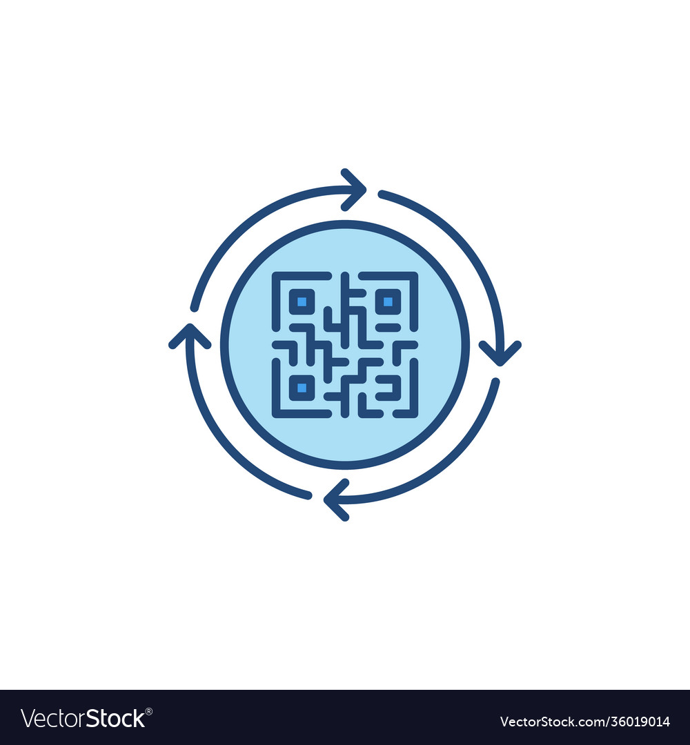 QR Code in Round Arrows - Scan Concept