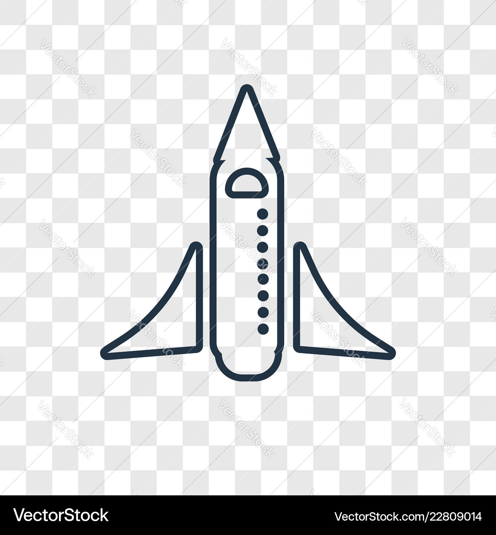 Space shuttle concept linear icon isolated Vector Image