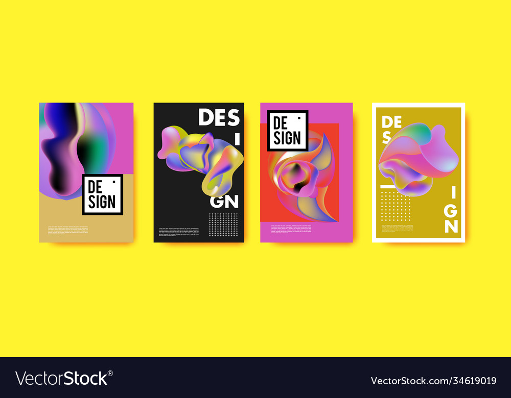 Abstract colorful liquid and fluid pattern vector image Abstract colorful liquid and fluid pattern