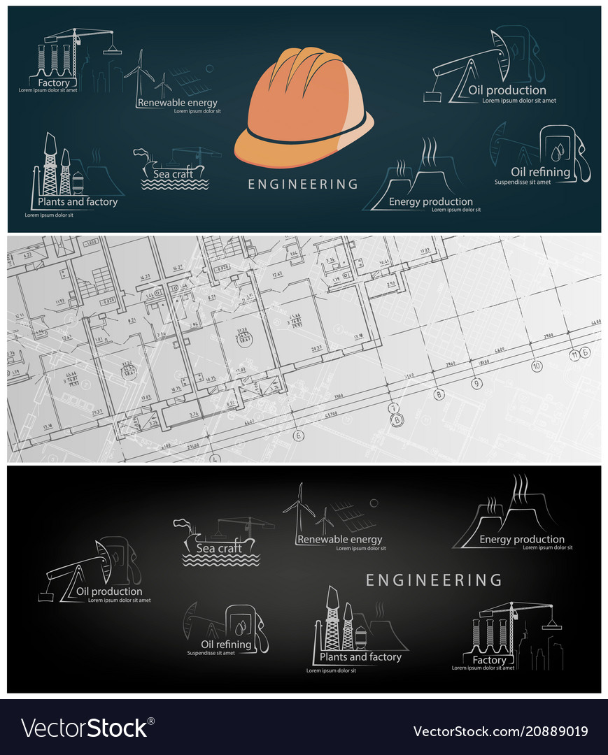 Architectural Banner For Facebook Design Vector Image