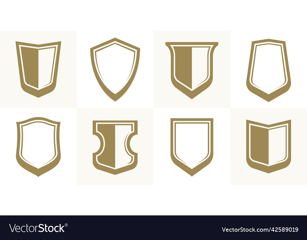 Classical shields collection design elements