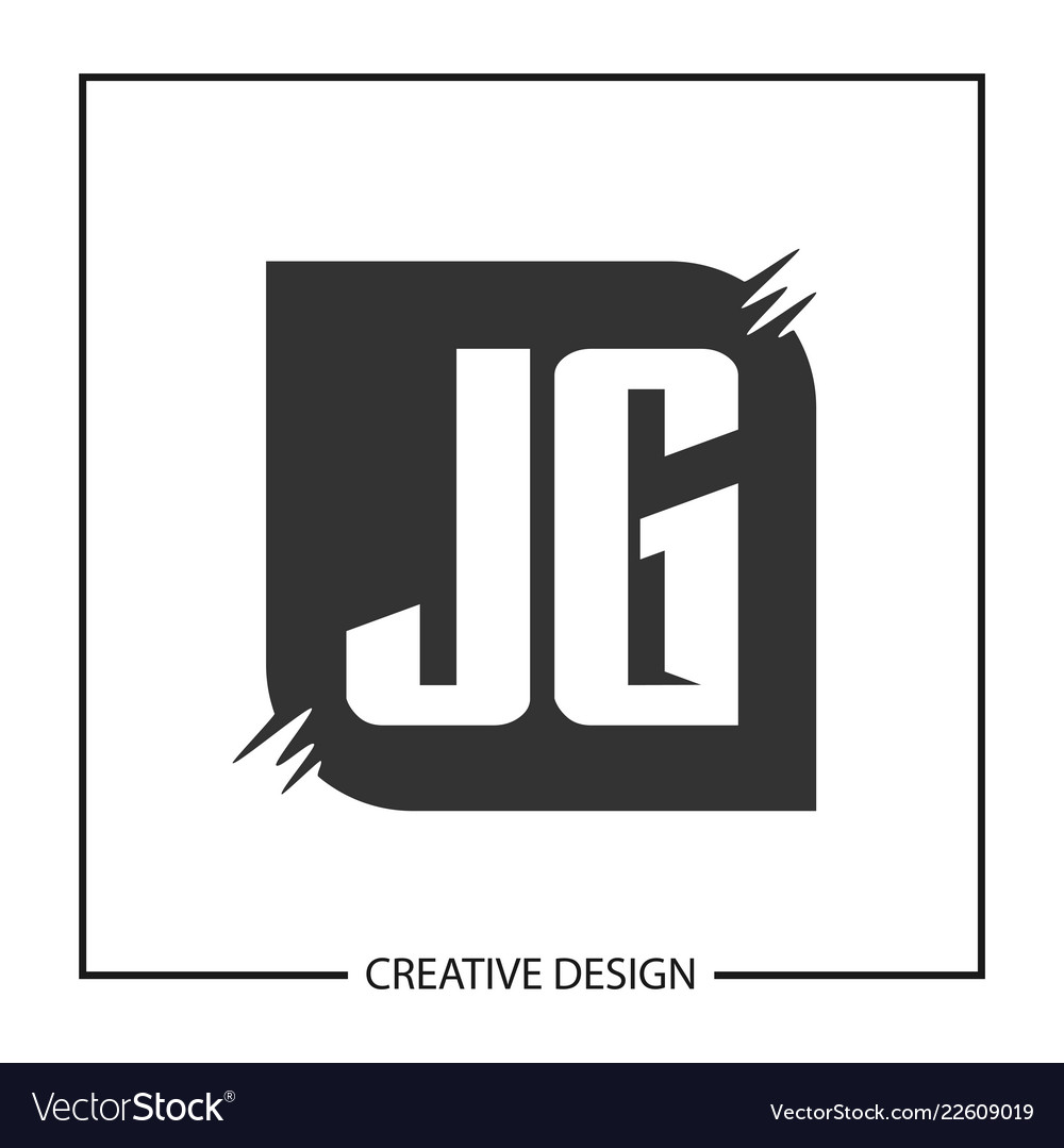 Initial jg letter logo template design