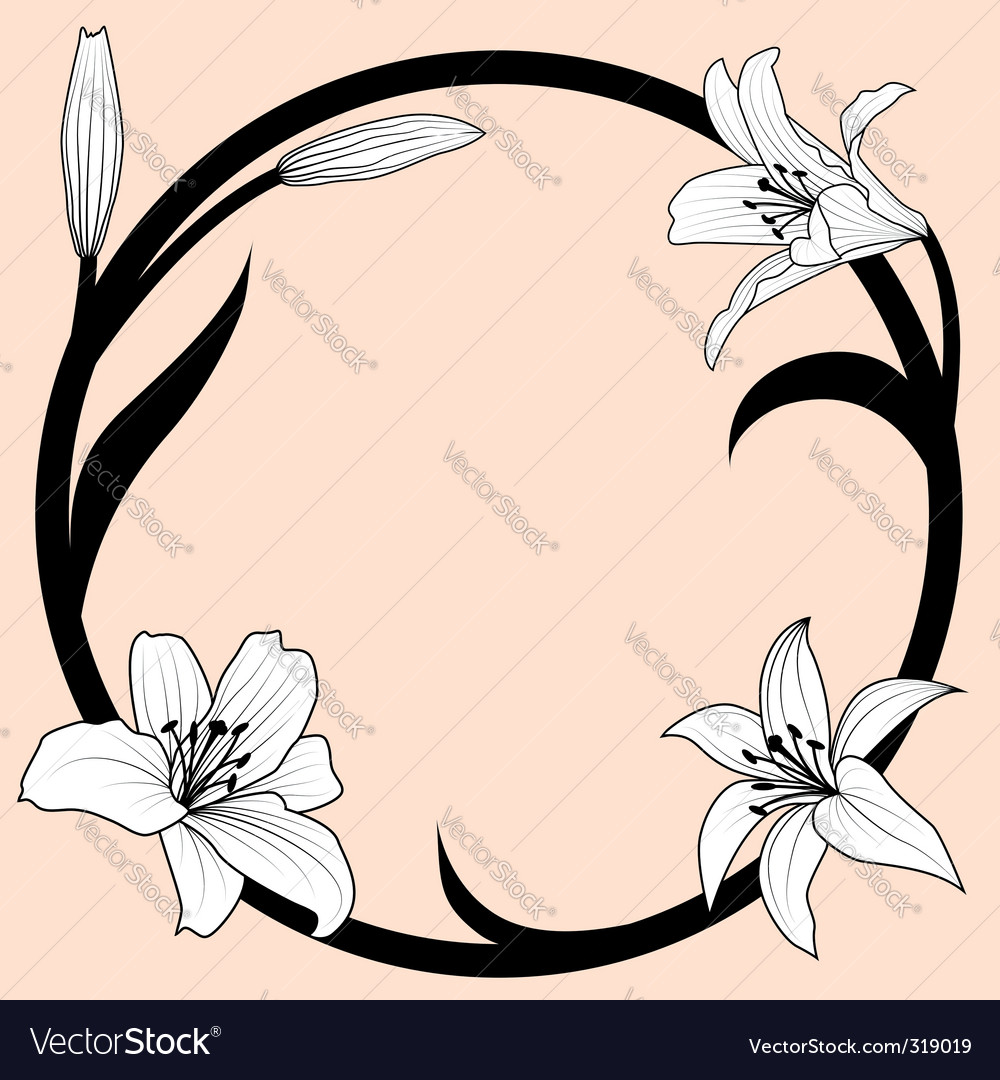 Lily Floral Frame