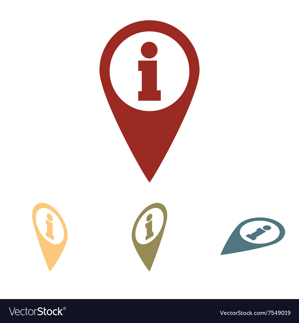 Map pointer with information icon
