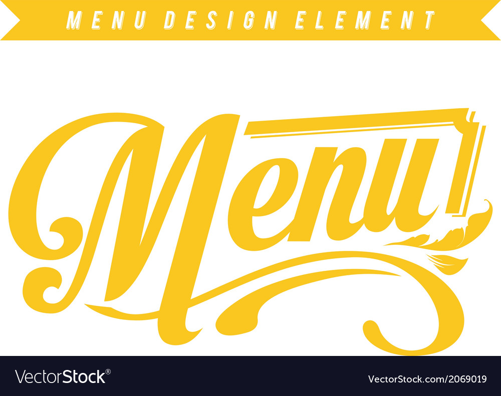 Menu design element