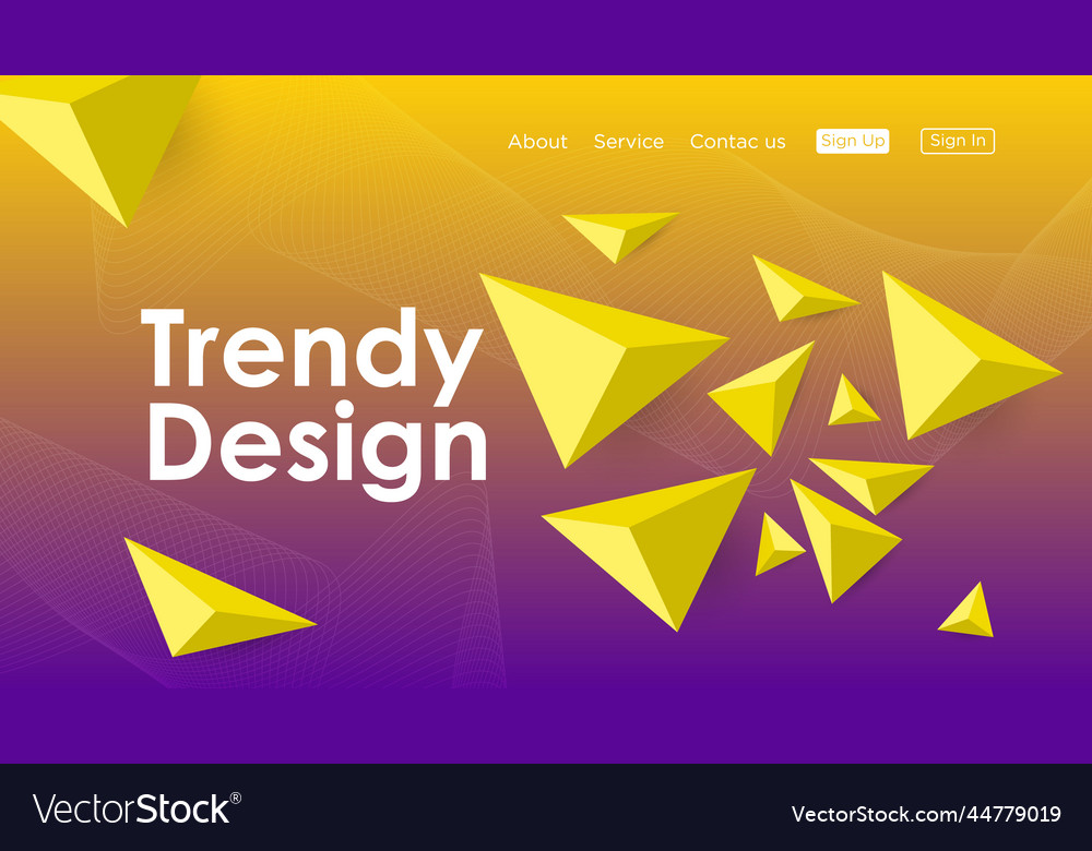 Modern abstract gradient background with yellow vector image Modern abstract gradient background with yellow