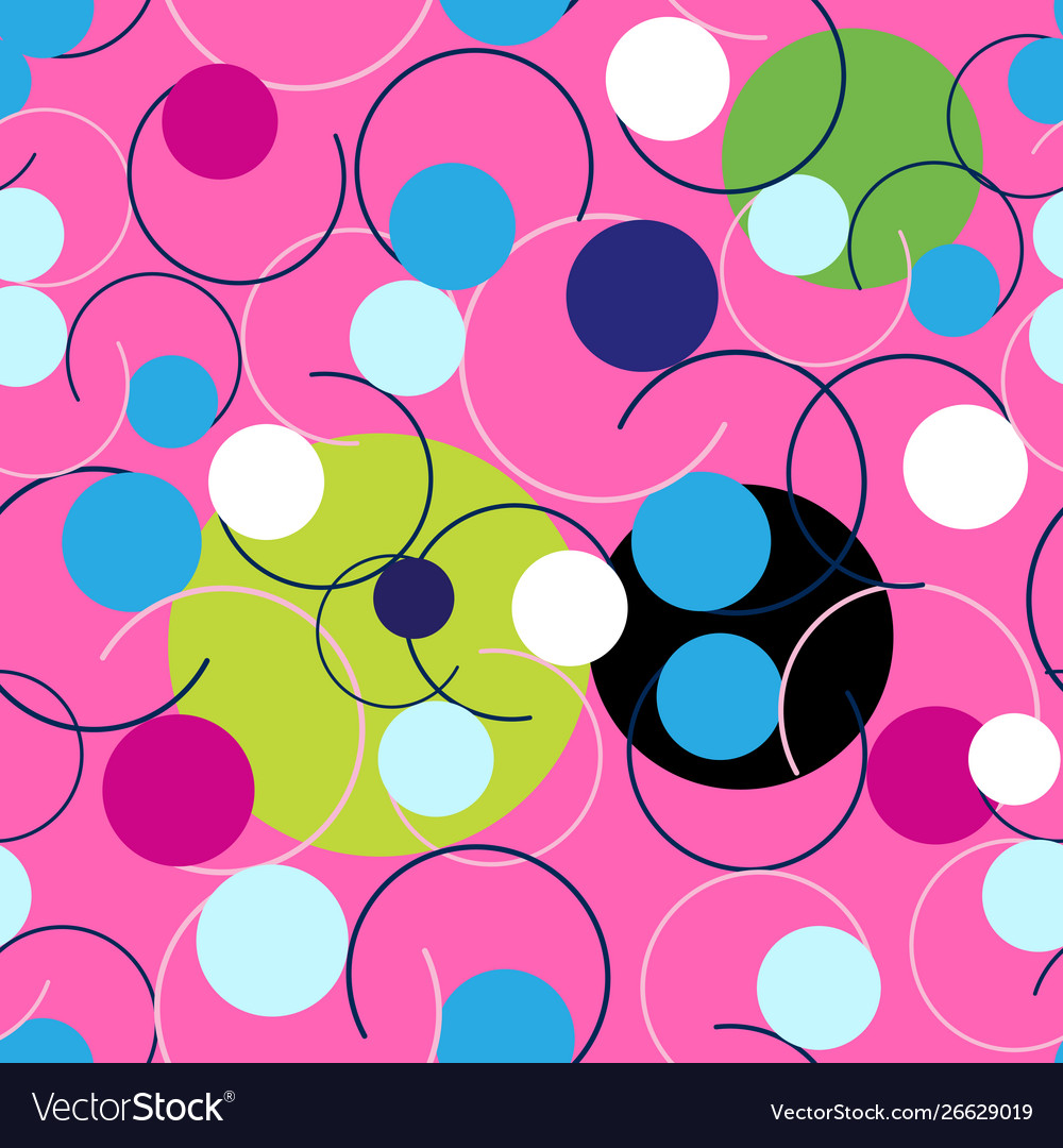 Seamless abstract bright pattern circles