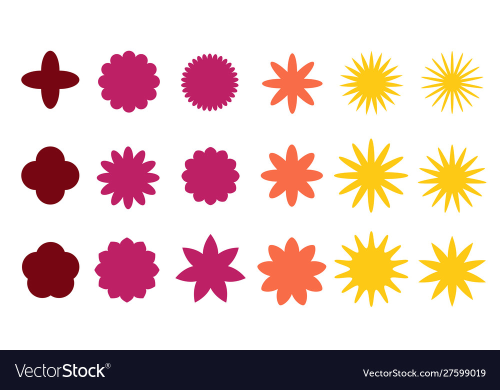 Set shape elements Vector Image Set shape elements