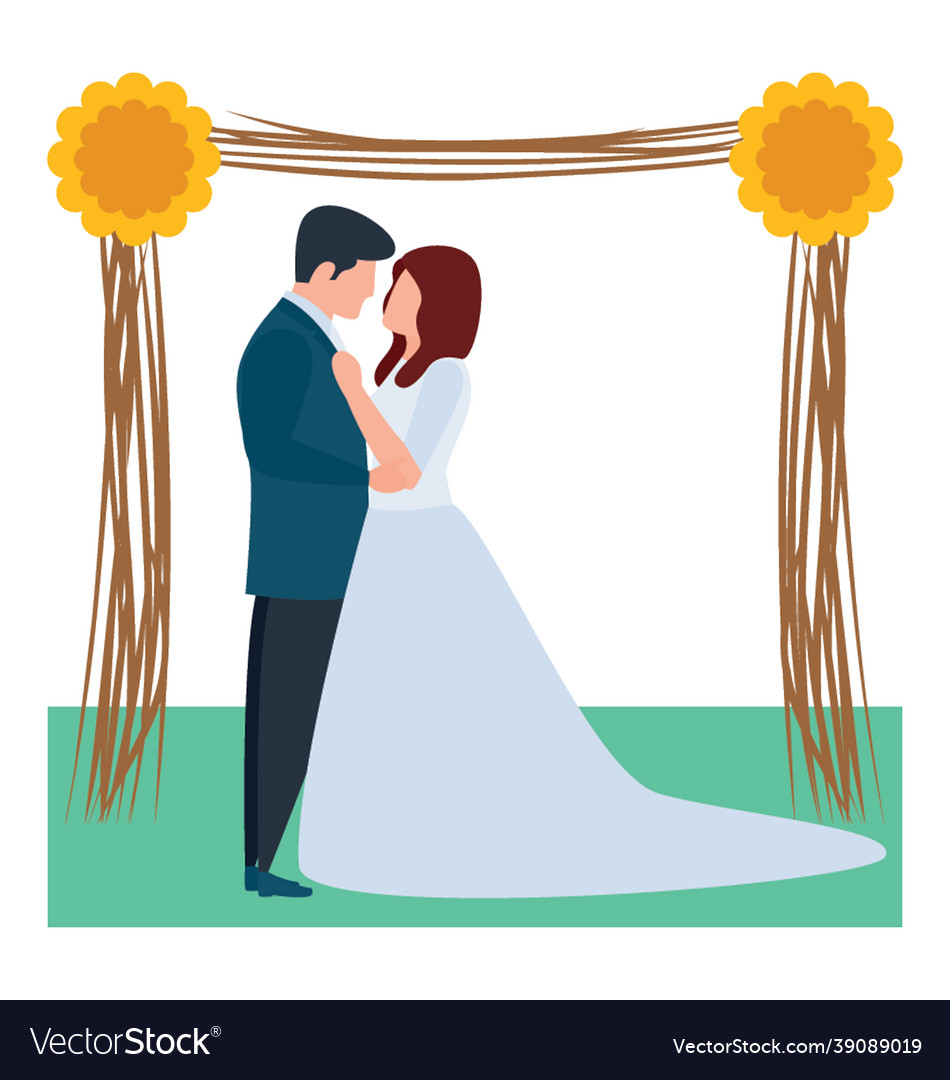 Wedding couple Royalty Free Vector Image - VectorStock