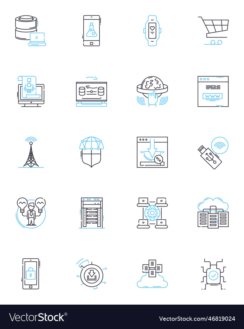Competitive analysis linear icons set