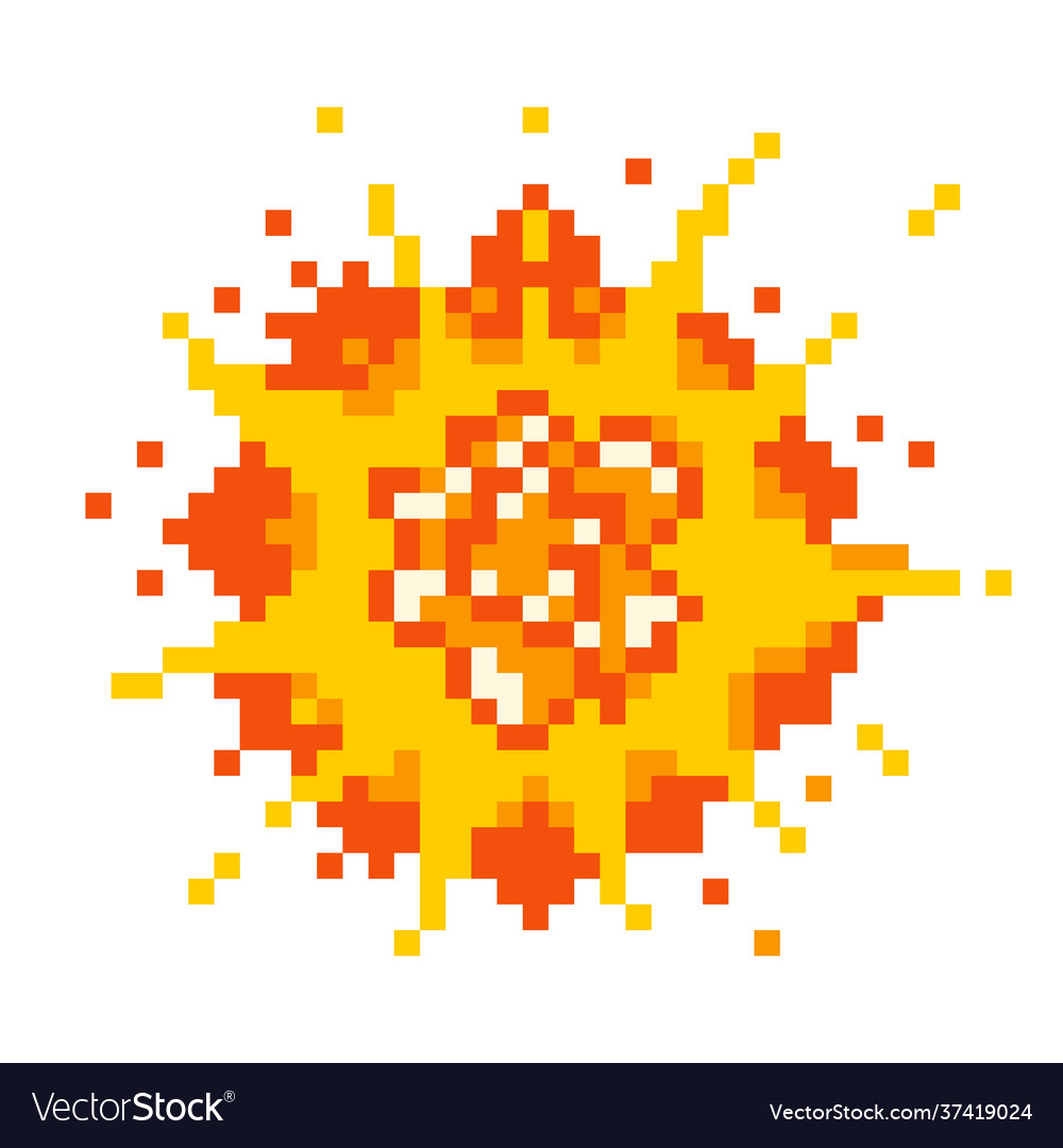 Destruktive Pixel Explosion rote Detonation Burst vector image Destruktive Pixel Explosion rote Detonation Burst