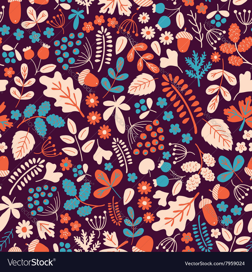 Floral Autumn Forest Pattern