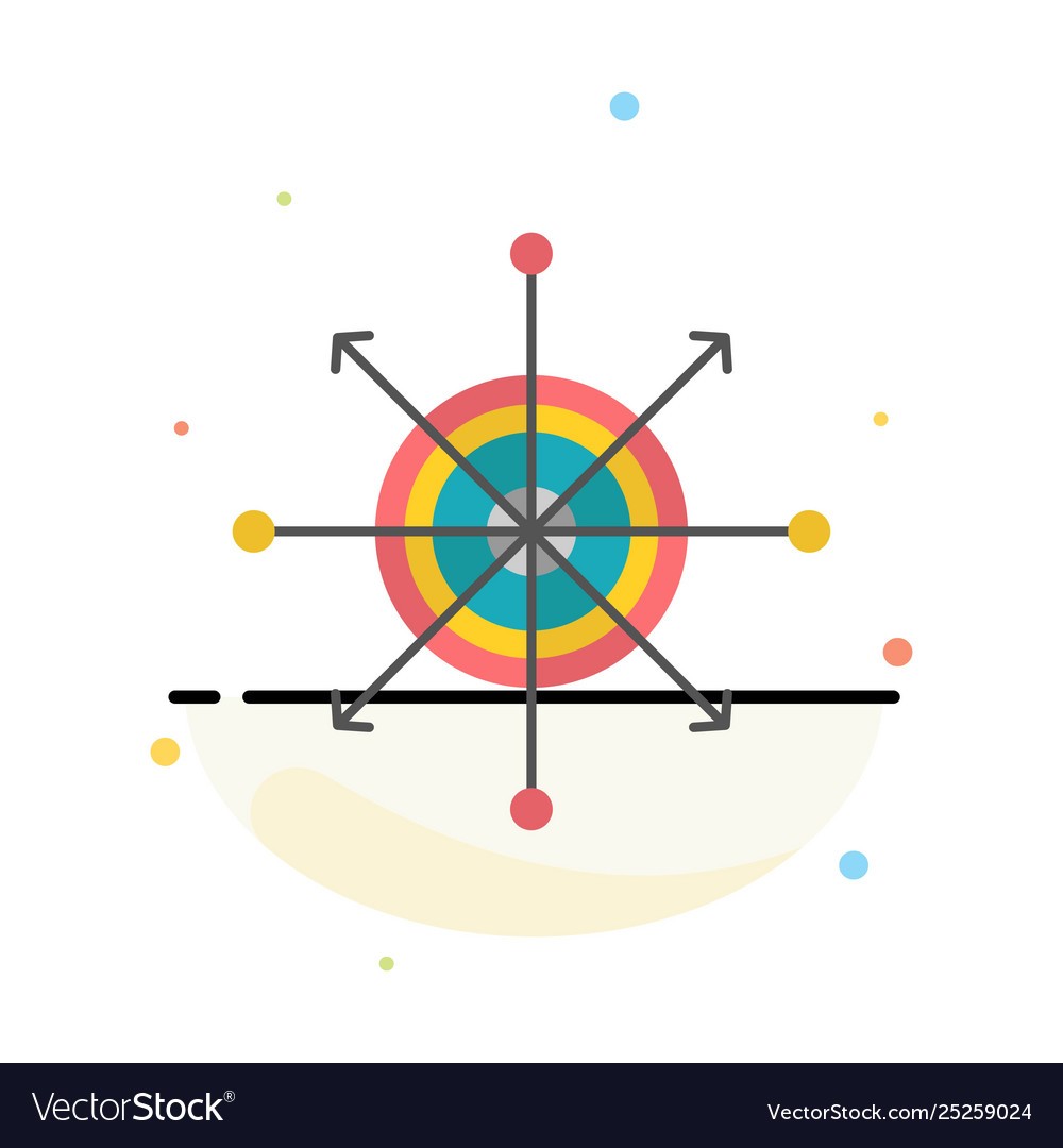 Focus board dart arrow target abstract flat color