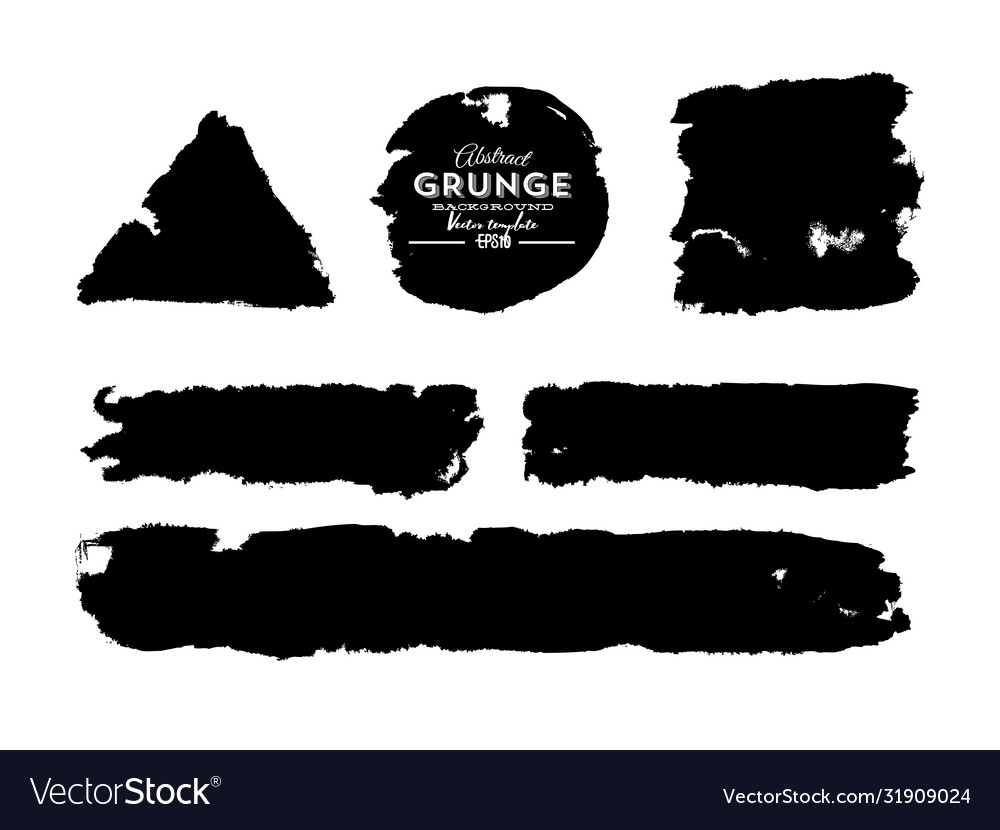 Grunge Brush Frames - Square, Round & Rectangle