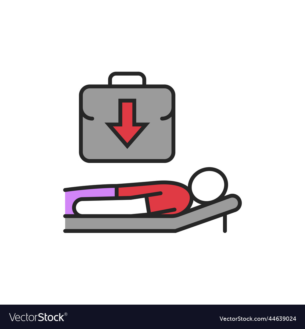 Inoperability line color icon sign for web page Vector Image Inoperability line color icon sign for web page