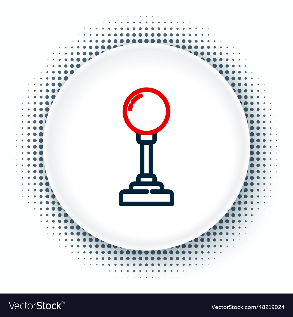 Line joystick for arcade machine icon isolated vector image Line joystick for arcade machine icon isolated
