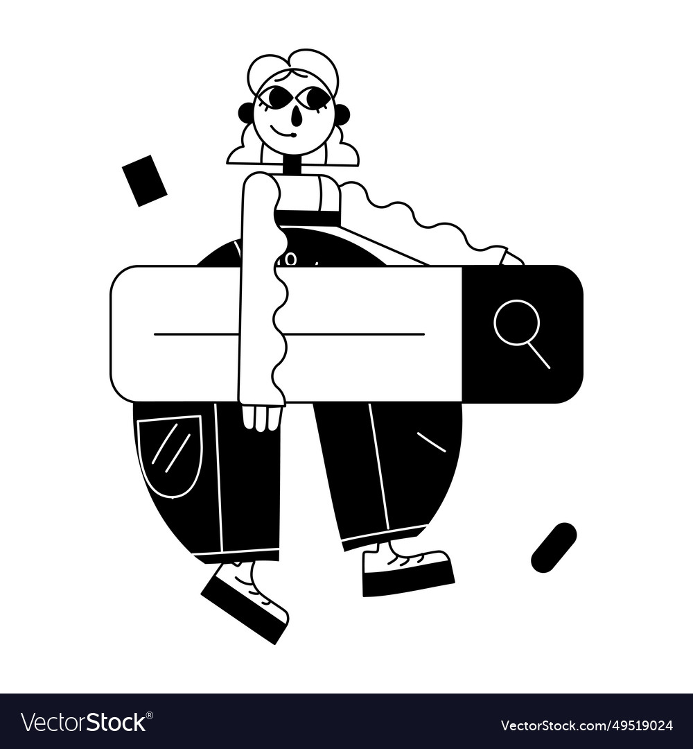 Person searching Royalty Free Vector Image - VectorStock