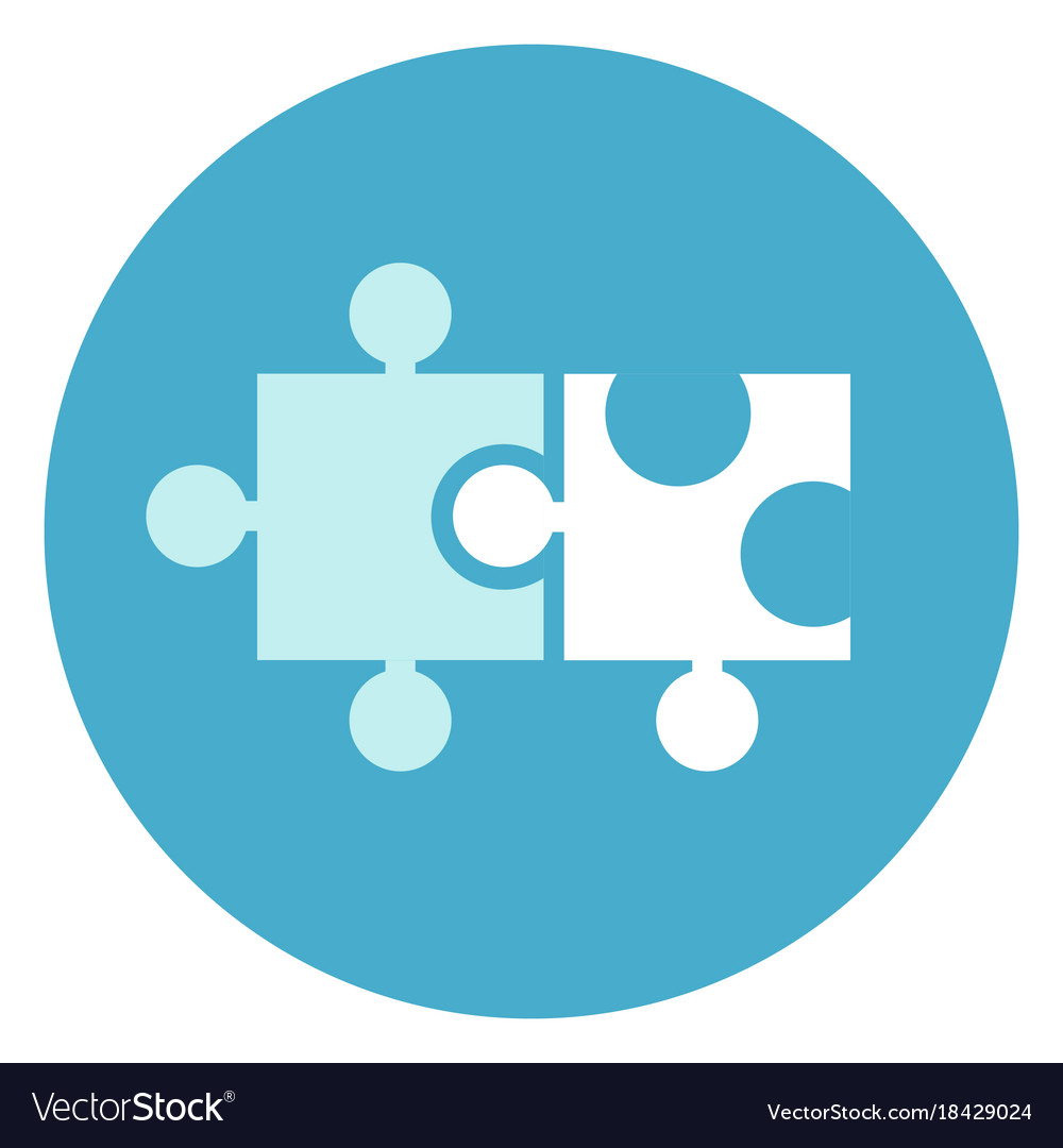 Puzzlestücke Icon - Blau