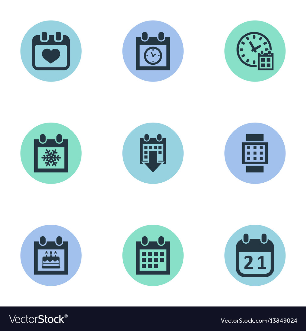 Set of simple time icons