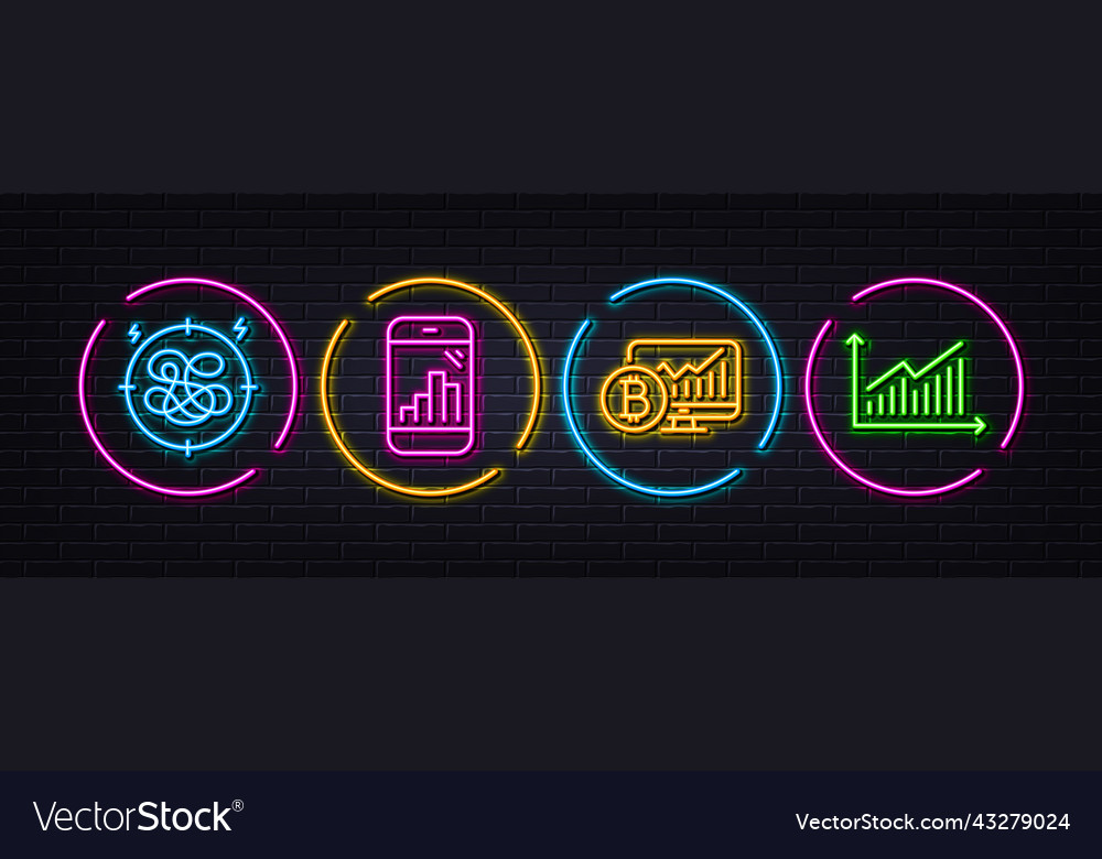 Stress bitcoin chart and graph phone minimal line vector image Stress bitcoin chart and graph phone minimal line