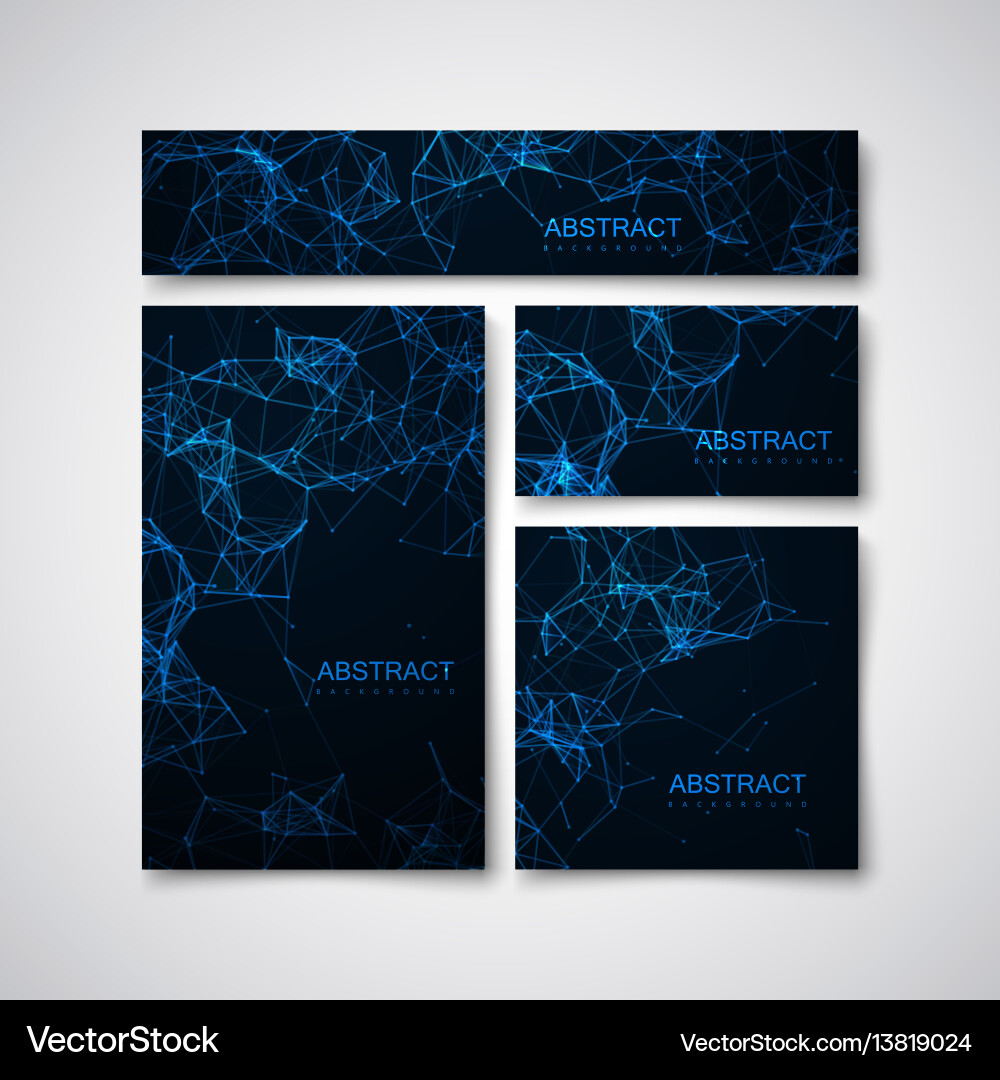 Technology stationery with plexus lines Royalty Free Vector
