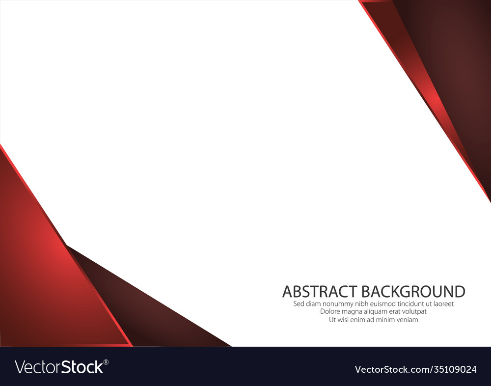 White background with red color shape side modern