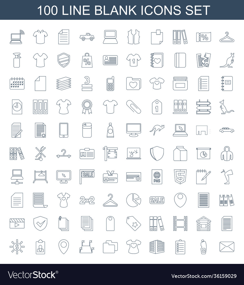 100 blank icons