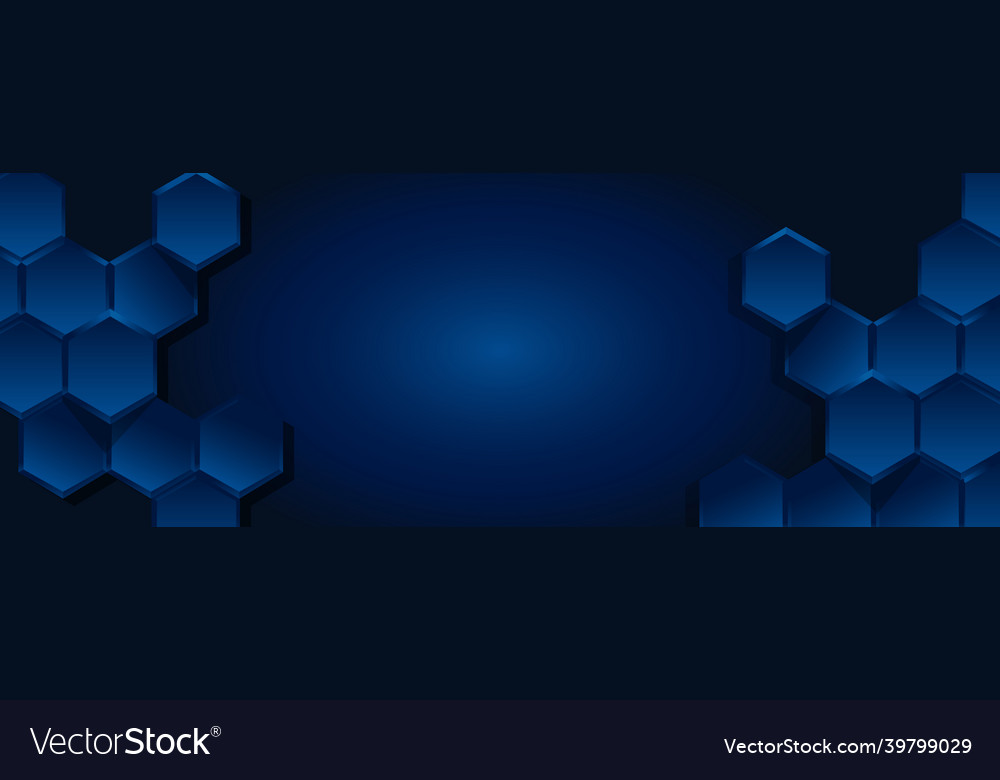 Abstract web background many hexagons on a dark