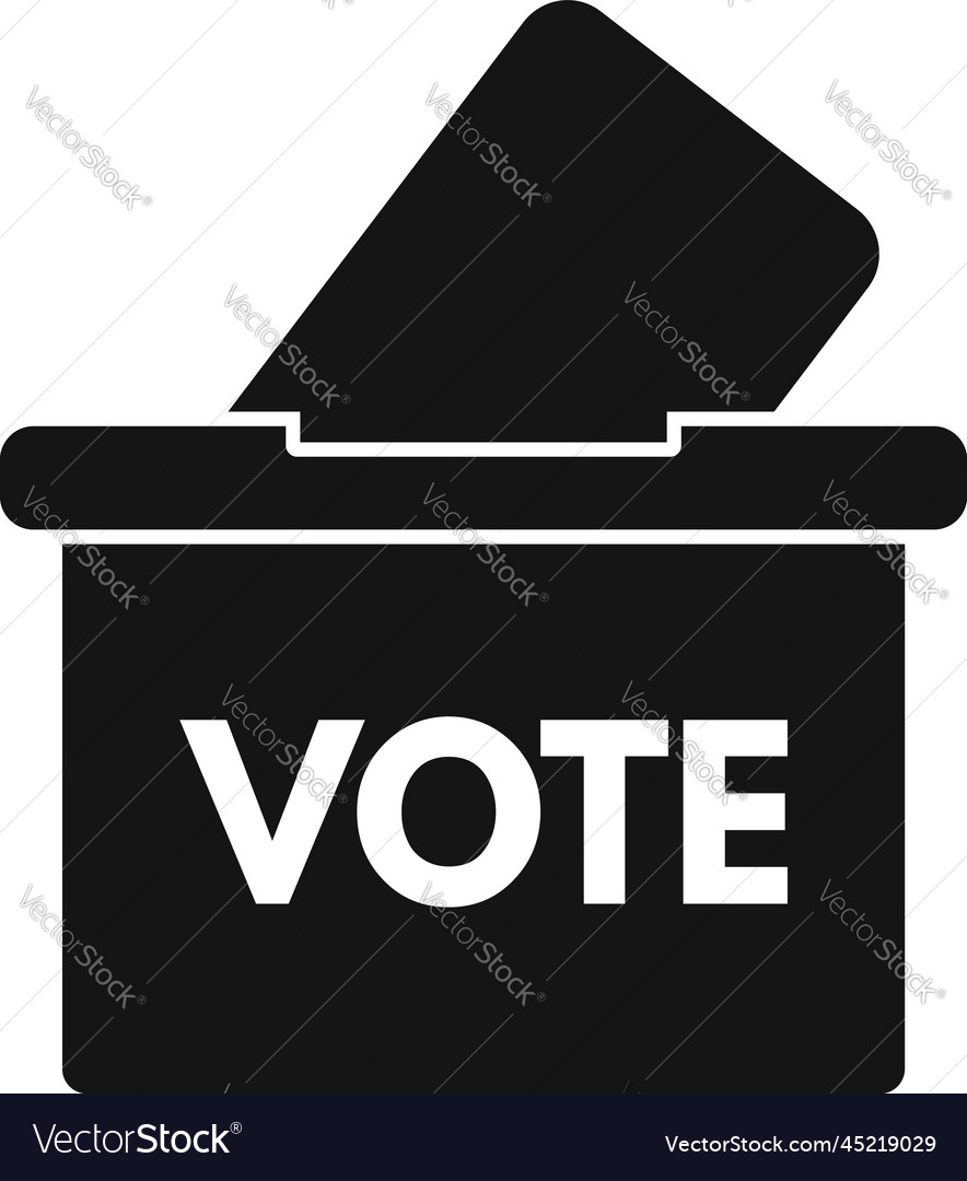 Ballot box icon simple social vote Royalty Free Vector Image