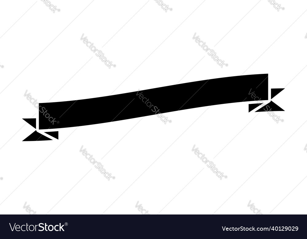 Banner ribbon horizontal shape design element Vector Image Banner ribbon horizontal shape design element