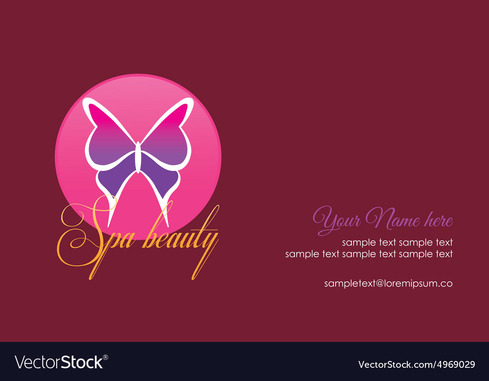 Colored background with text and spa icons