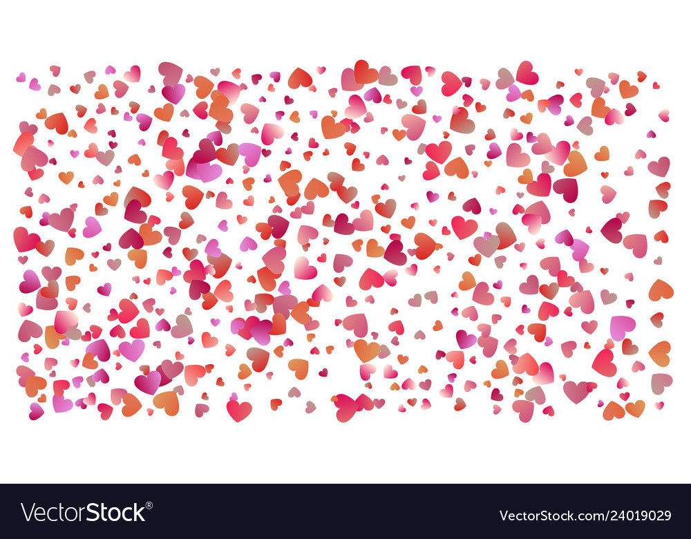 Farbige Herzkonfetti für Frauen Urlaub vector image Farbige Herzkonfetti für Frauen Urlaub