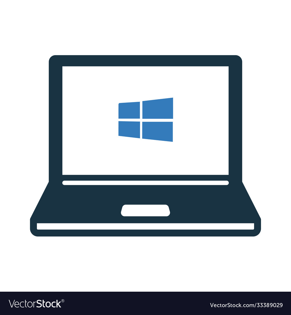 Computer notebook laptop icon editable isolated