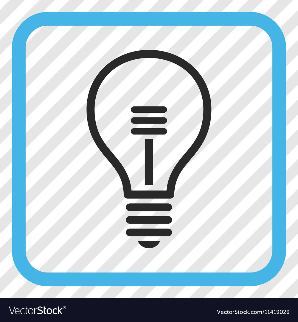 Lamp bulb icon in a frame
