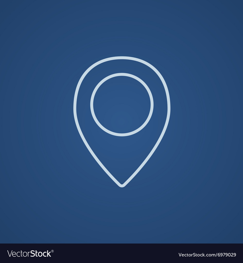 Map pointer line icon