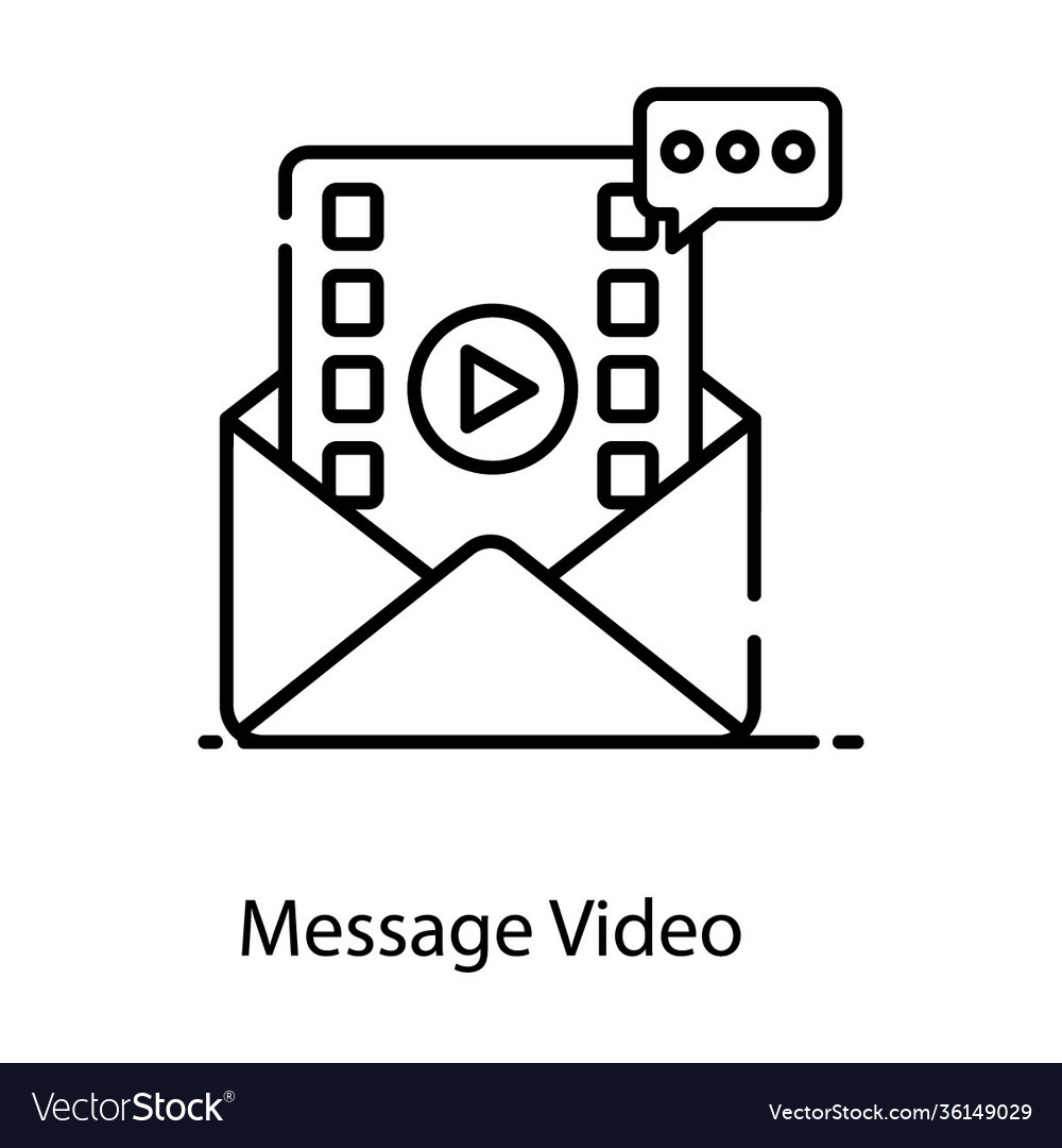 Message video Royalty Free Vector Image - VectorStock