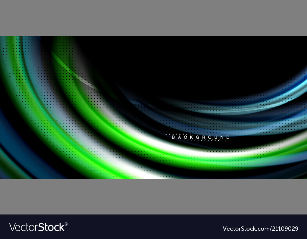 Multicolored wave lines on black background design vector image Multicolored wave lines on black background design