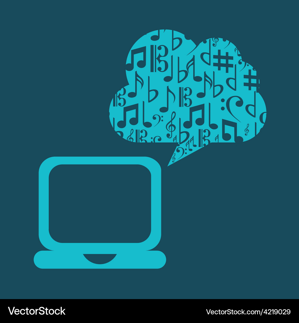 Music cloud Royalty Free Vector Image - VectorStock