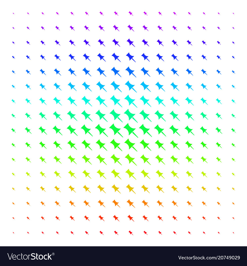 Pin shape halftone spectrum effect