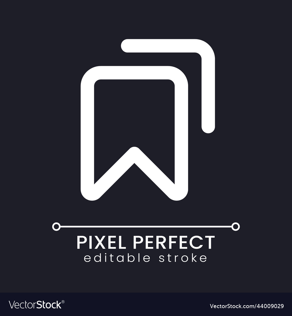 Saved messages pixel perfect white linear ui icon