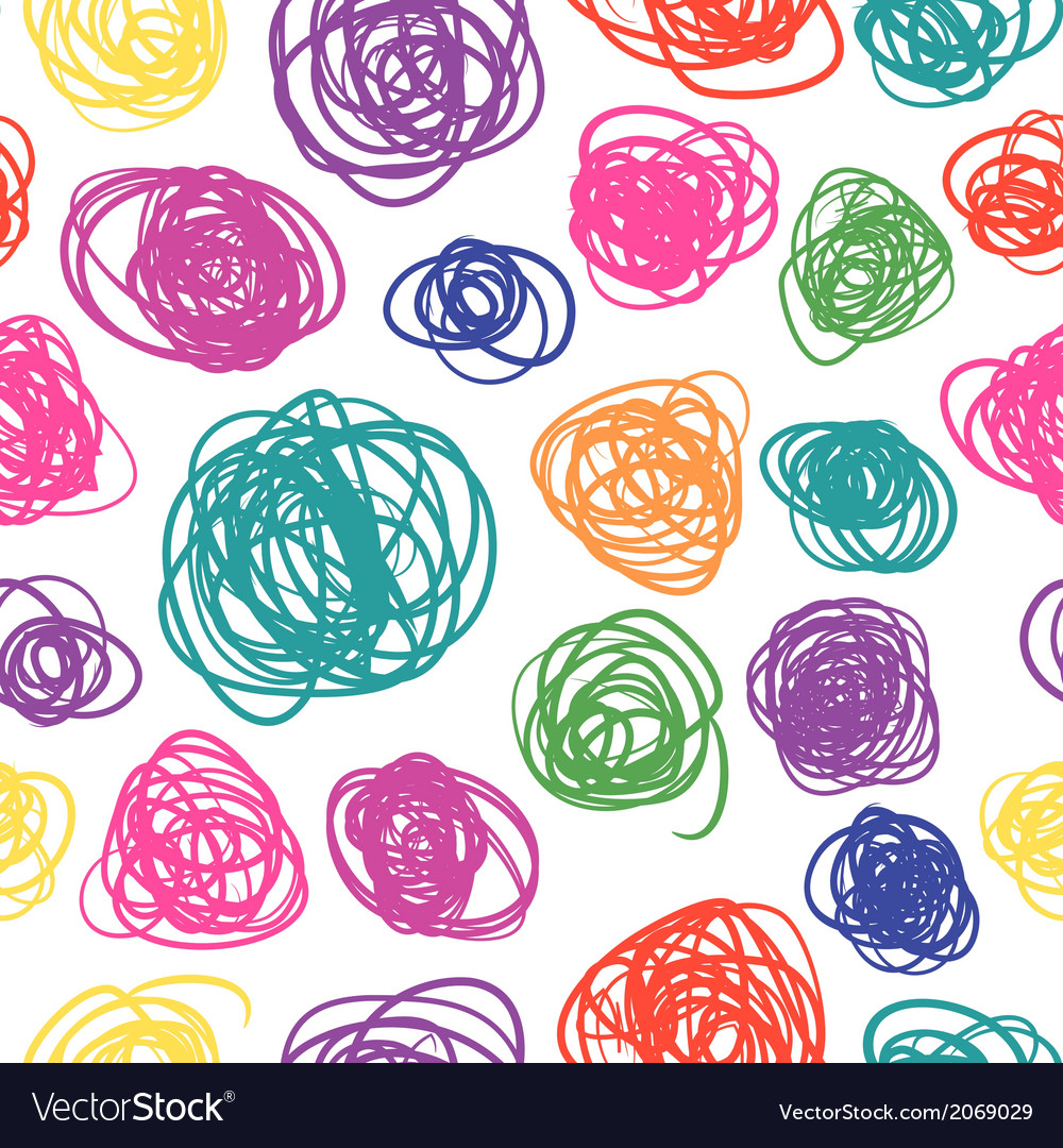 Seamless pattern with sketch