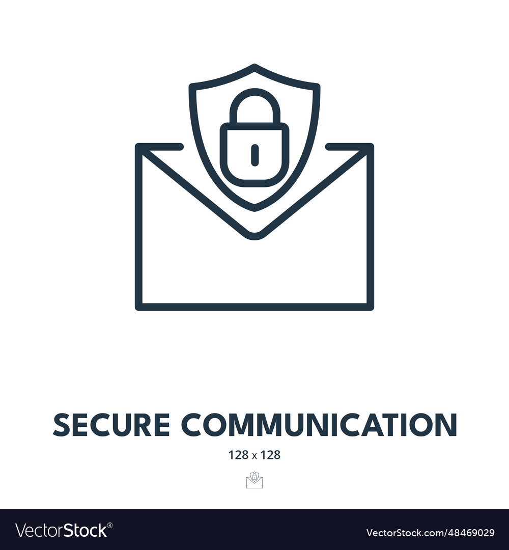 Secure communication icon security privacy vector image Secure communication icon security privacy